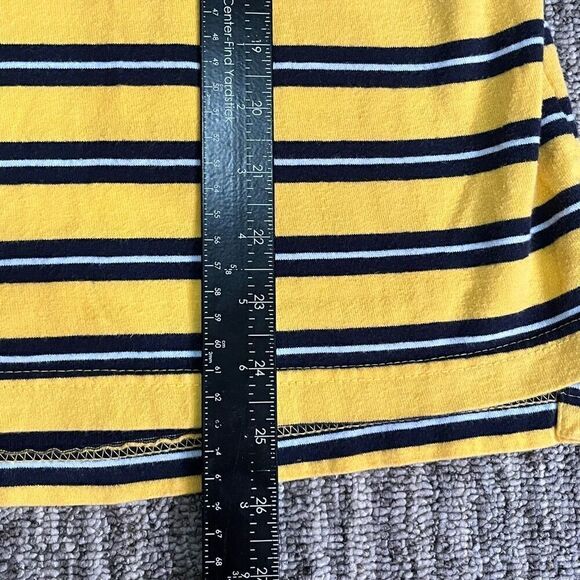 Vintage Wash 90's Mens Polo Size XL Yellow Stripe Collared Short Sleeve Summer - Picture 5 of 5